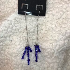 Stud and dangly earrings